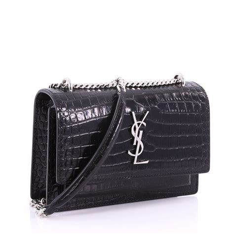 ysl sunset chain wallet crocodile|SUNSET Chain Wallet in crocodile.